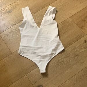 Free People White Button Down Shirt